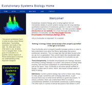 Tablet Screenshot of evolutionarysystemsbiology.org